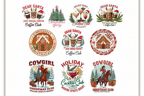 Retro Coquette Christmas Sublimation Bundle Sublimation Shetara Begum 