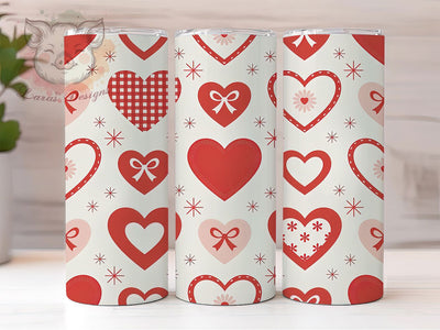Retro Coquette Valentine Tumbler, Coquette Hearts, Vintage Style, Sublimation Art, 20oz Tumbler, Love Wrap, Romantic Design Sublimation Lara' s Designs 