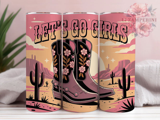 Retro Cowgirl Girls Tumbler, Western Retro Tumbler, Cowgirl 20oz Wrap, Sublimation Design, Rustic Gift Idea, Stylish Retro Wrap, Country Cowgirl Tumbler Sublimation Li Zamperini 