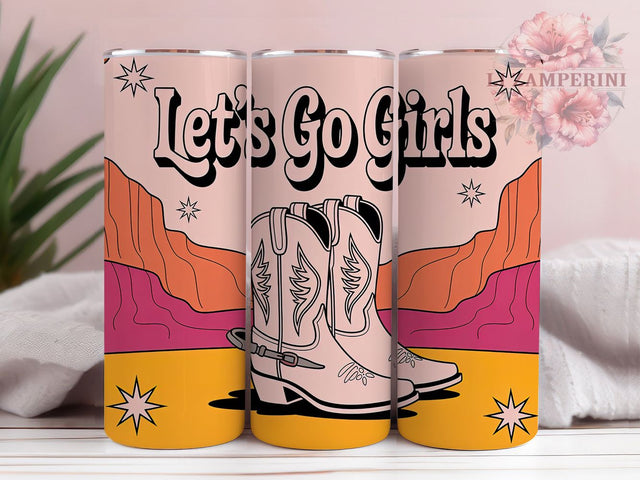 Retro Cowgirl Girls Tumbler, Western Retro Tumbler, Cowgirl 20oz Wrap, Sublimation Design, Rustic Gift Idea, Stylish Retro Wrap, Country Cowgirl Tumbler Sublimation Li Zamperini 