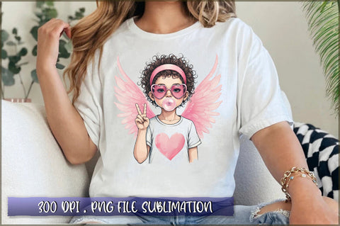 Retro Cupid Valentines Day Sublimation Clipart Sublimation Shetara Begum 