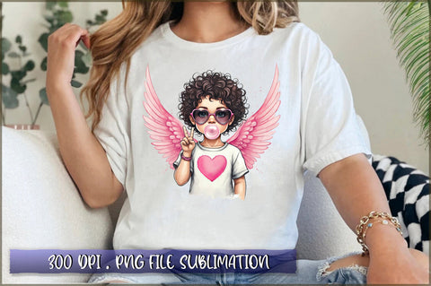 Retro Cupid Valentines Day Sublimation Clipart Sublimation Shetara Begum 
