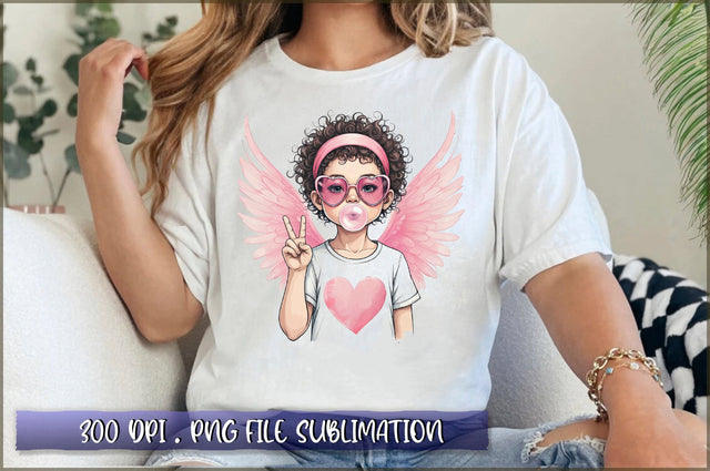 Retro Cupid Valentines Day Sublimation Clipart Sublimation Shetara Begum 