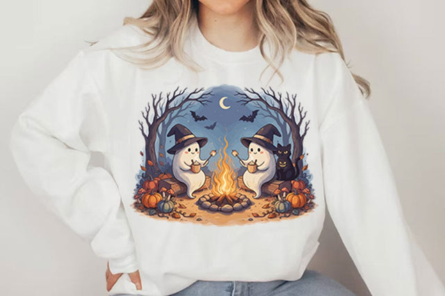 Retro Cute Ghost Halloween PNG Designs Sublimation shah alam 
