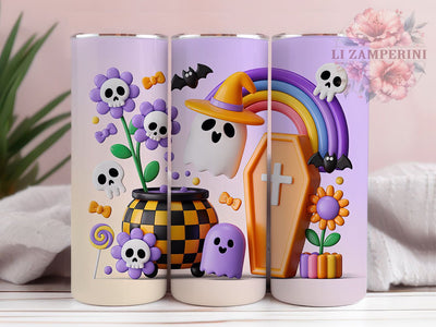 Retro Cute Ghost Halloween Tumbler, Cute Ghost Wrap, Spooky Girl Design, Vintage Halloween Cup, 20oz Tumbler Wrap, Retro Ghost Sublimation, Halloween Cute Drinkware Sublimation Li Zamperini 