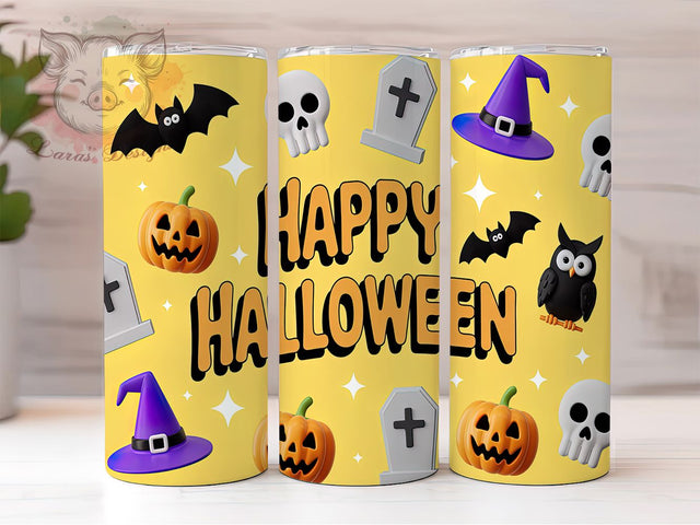 Retro Cute Spooky Halloween Ghost Tumbler, Cute Ghost Wrap, Checkered Ghost Cup, 20Oz Sublimation Design, Vintage Halloween Drinkware, Fall Spooky Mug, Kawaii Ghost Tumbler Sublimation Lara' s Designs 