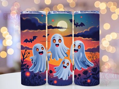 Retro Cute Spooky Halloween Ghost Tumbler, Cute Ghost Wrap, Spooky Ghost Design, 20Oz Skinny Tumbler, Halloween Ghost Sublimation, Vintage Spooky Drinkware, Fun Halloween Tumbler Sublimation SvggirlplusArt 