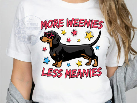 Retro Dachshund Pop T-Shirt PNG, Retro Pop Art, Heart Sunglasses, Funny Dog, Sublimation PNG, Wiener Dog, Pet Humor Sublimation ToriDesigns 