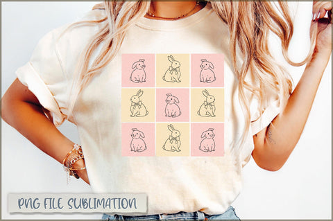 Retro Easter Bunny Coquette PNG Sublimation Shetara Begum 