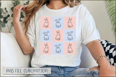 Retro Easter Bunny Coquette PNG Sublimation Shetara Begum 