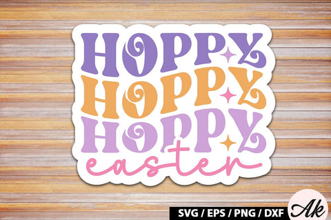 Retro Easter Sticker SVG Bundle SVG akazaddesign 