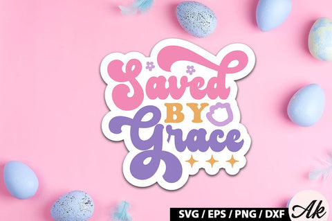 Retro Easter Sticker SVG Bundle SVG akazaddesign 