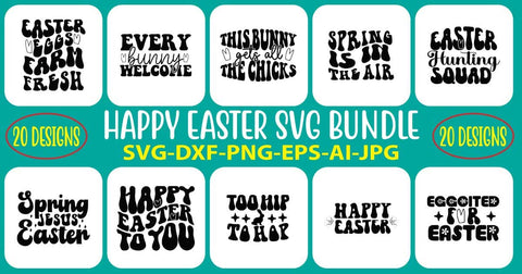 Retro Easter SVG Bundle SVG Syaman 