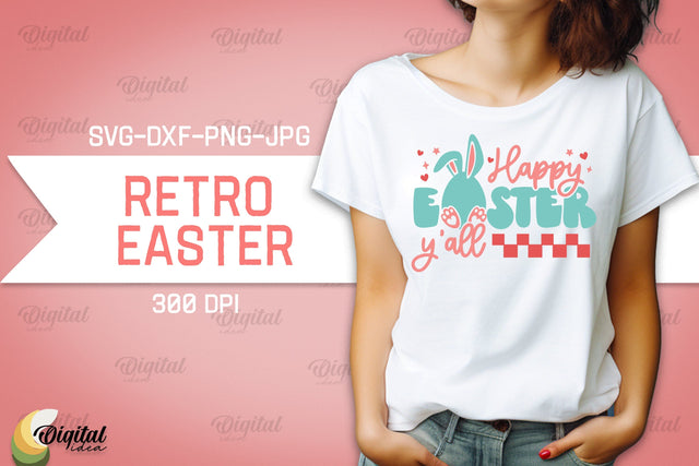 Retro Easter SVG. Retro Design. Easter Quotes SVG SVG Evgenyia Guschina 