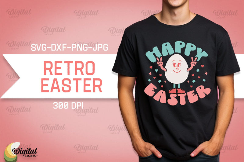 Retro Easter SVG. Retro Design. Easter Quotes SVG SVG Evgenyia Guschina 