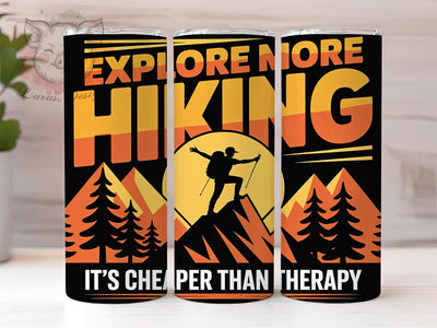 Retro Explore Adventure 20oz Tumbler Wrap, Explore More, Cheaper Than Therapy, Vintage Adventure, Outdoor Lifestyle PNG, 20oz Tumbler Wrap, Sublimation PNG Sublimation Lara' s Designs 