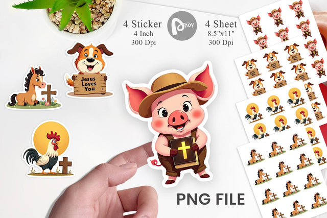 Retro Faith Farm Sticker Sublimation artnoy 