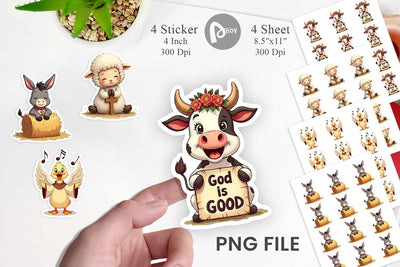 Retro Faith Farm Sticker Sublimation artnoy 