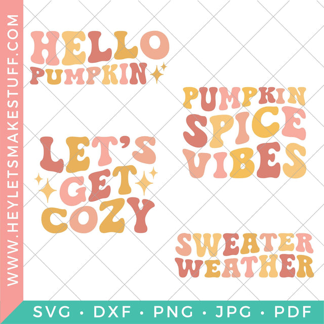 Retro Fall Bundle SVG Hey Let's Make Stuff 