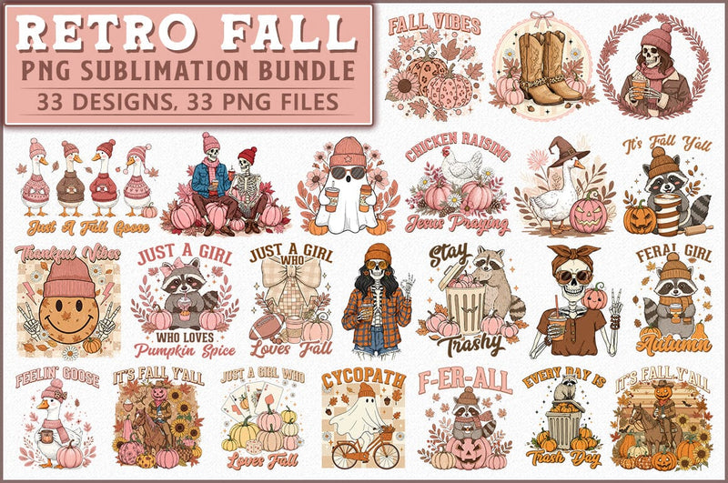 Retro Fall Sublimation Bundle Sublimation Shetara Begum 