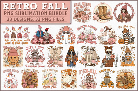 Retro Fall Sublimation Bundle Sublimation Shetara Begum 