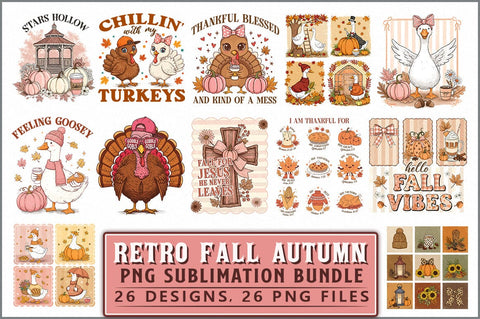 Retro Fall Sublimation Bundle Sublimation Shetara Begum 