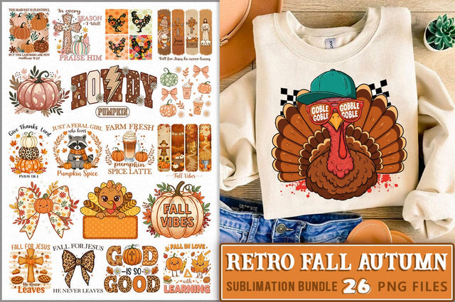 Retro Fall Sublimation Bundle Sublimation Shetara Begum 