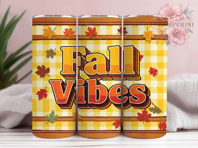 Retro Fall Vibes Groovy Tumbler, Fall Vibes Wrap, Vintage Autumn Cup, Cozy Fall Mug, Thanksgiving Tumbler, Autumn Drinkware, Groovy Fall Design Sublimation Li Zamperini 