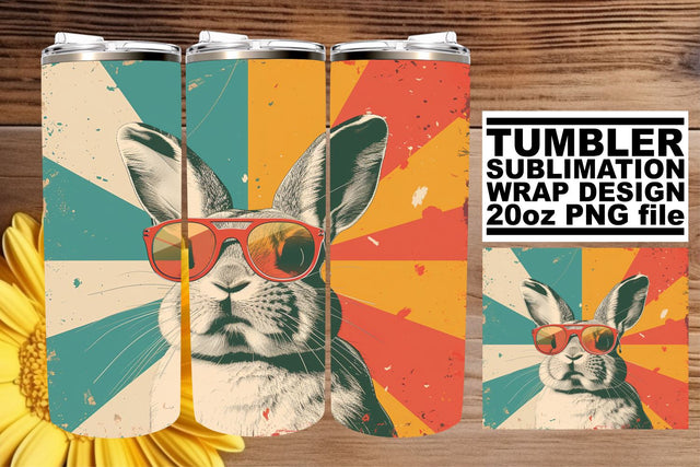 Retro Fauna Fun Tumbler Design, Vintage Sublimation Wrap, 20oz, Nostalgic Animal Art Sublimation afrosvg 