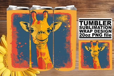 Retro Fauna Fun Tumbler Design, Vintage Sublimation Wrap, 20oz, Nostalgic Animal Art Sublimation afrosvg 