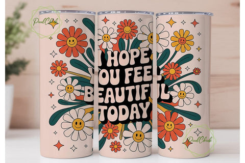 Retro Floral 20oz Tumbler Wrap Sublimation PixelChick 