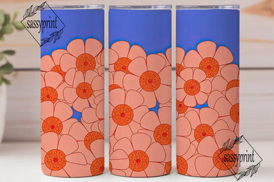 Retro Floral 20oz Tumbler Wrap Sublimation sassyprint 