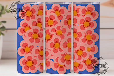 Retro Floral 20oz Tumbler Wrap Sublimation sassyprint 