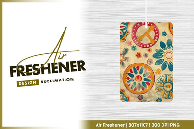 Retro floral pattern air freshener inspired artwork Sublimation Regulrcrative 