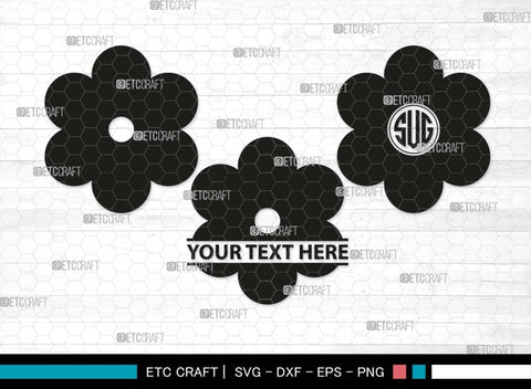 Retro Flower Monogram, Retro Flower Silhouette, Flower SVG, Cute Flower Svg, Flat Flowers Svg, Hippy Daisy Flower Svg, Flower Bundle, SB00552 SVG ETC Craft 