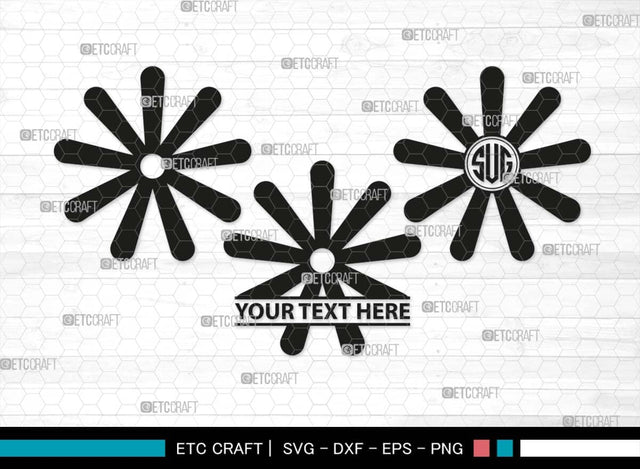 Retro Flower Monogram, Retro Flower Silhouette, Flower SVG, Cute Flower Svg, Flat Flowers Svg, Hippy Daisy Flower Svg, Flower Bundle, SB00552 SVG ETC Craft 