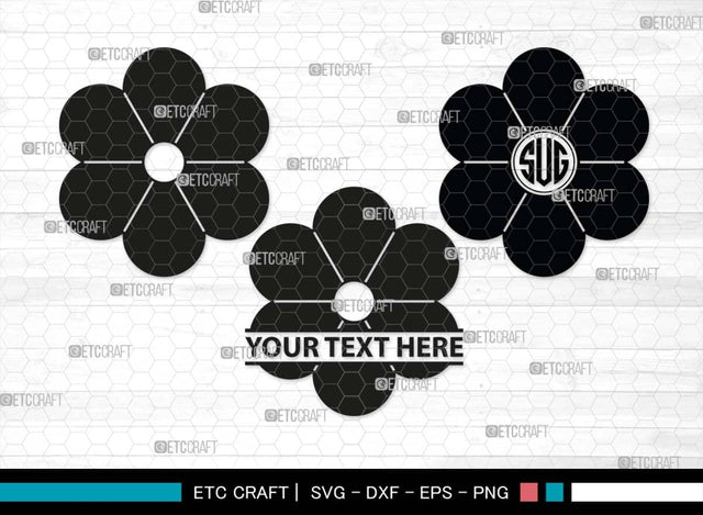 Retro Flower Monogram, Retro Flower Silhouette, Flower SVG, Cute Flower Svg, Flat Flowers Svg, Hippy Daisy Flower Svg, Flower Bundle, SB00552 SVG ETC Craft 