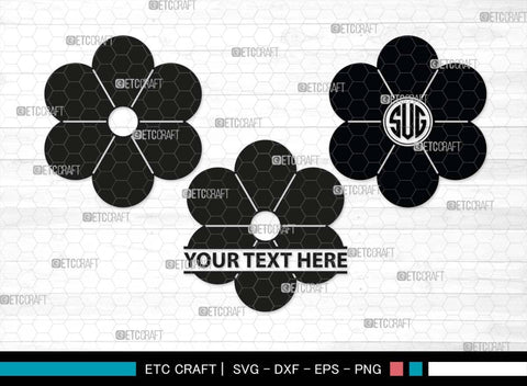 Retro Flower Monogram, Retro Flower Silhouette, Flower SVG, Cute Flower Svg, Flat Flowers Svg, Hippy Daisy Flower Svg, Flower Bundle, SB00552 SVG ETC Craft 