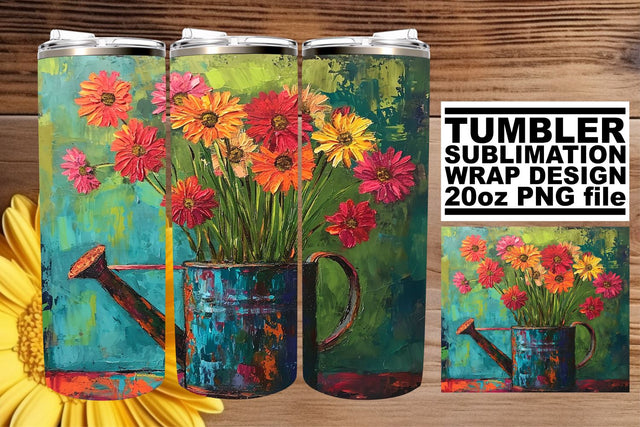 Retro Flower Power: Vintage Tumbler Sublimation Sublimation afrosvg 
