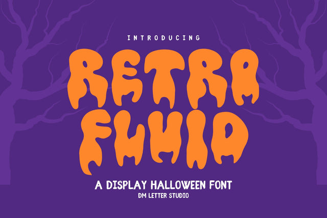 Retro Fluid Font Font Dm Letter Studio 