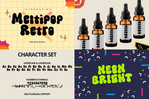 Retro Font & Monogram Bundle Font Font Dm Letter Studio 