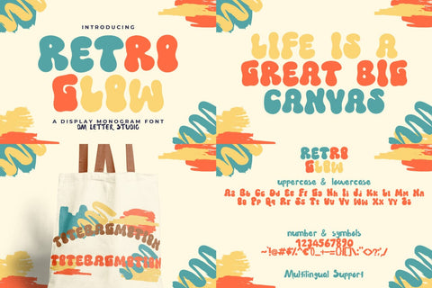 Retro Font & Monogram Bundle Font Font Dm Letter Studio 