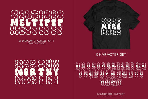 Retro Font & Monogram Bundle Font Font Dm Letter Studio 