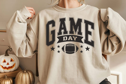 Retro Football Game Day Design: Distressed SVG SVG DesignDestine 