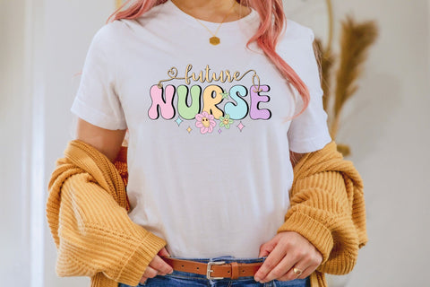 Retro Future Nurse Sublimation Sublimation CraftLabSVG 