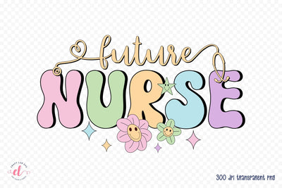 Retro Future Nurse Sublimation Sublimation CraftLabSVG 