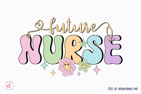 Retro Future Nurse Sublimation Sublimation CraftLabSVG 