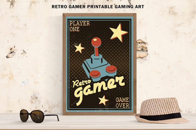 Retro Gamer - Vintage Gaming - Poster Art Sublimation Karma Genie Graphics 