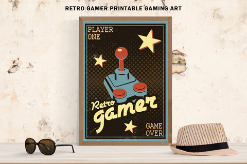 Retro Gamer - Vintage Gaming - Poster Art Sublimation Karma Genie Graphics 