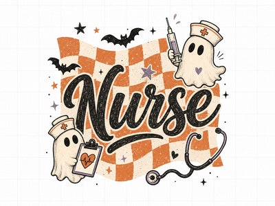 Retro Ghost Nurse Halloween Clipart PNG SVG artprintfile 
